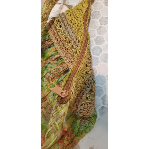 Capelli Straworld Womens Shoulder Bag Floral Natural Pattern NWT - Picture 6 of 8